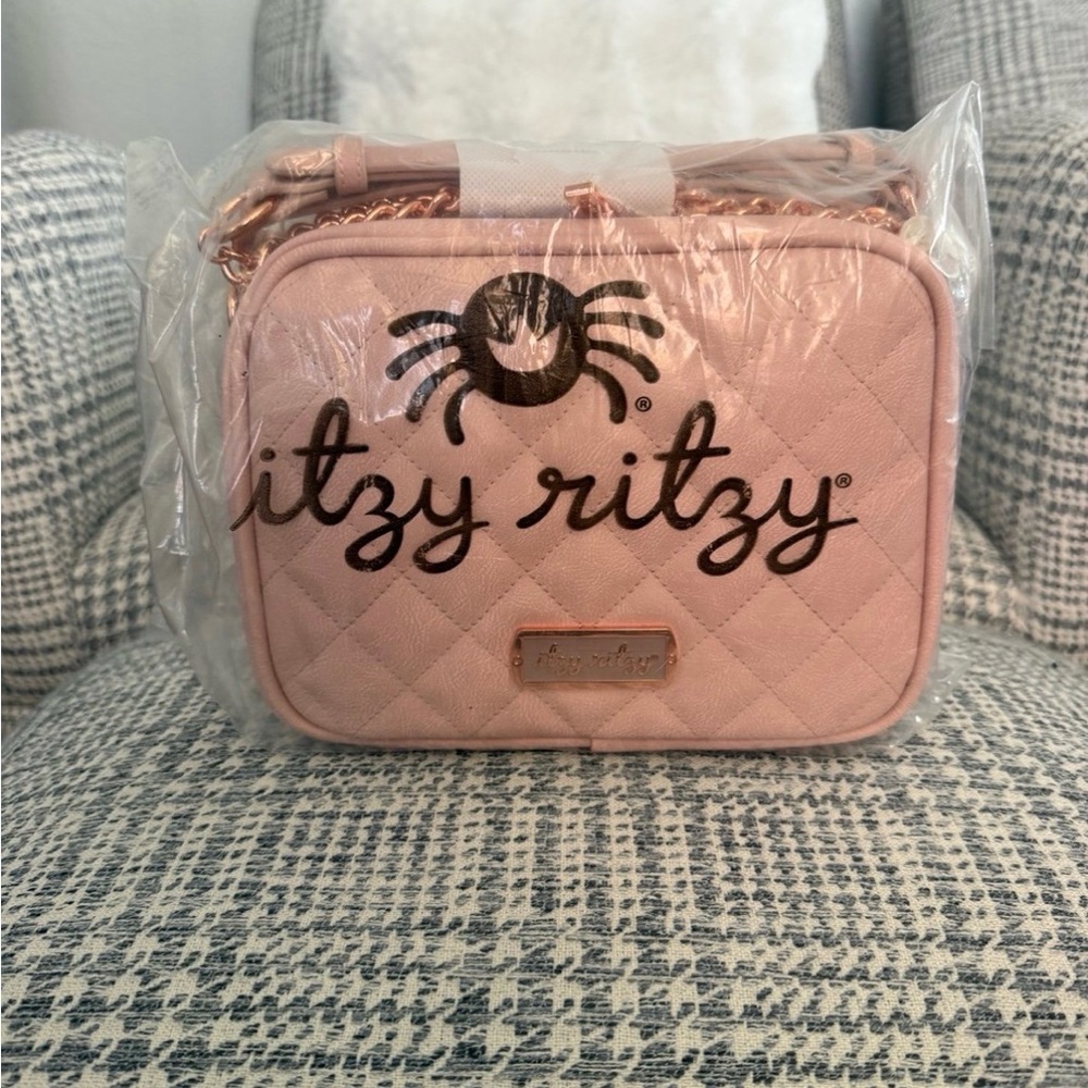 Itzy Ritzy Double Take Crossbody Blush and Rose Gold